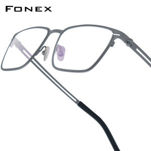 FONEX Pure Titanium Glasses Frame Men Brand Design Square Eyeglasses Business Full-Rim Japanese High-Quality Ultralight Optical Eyewear 85779