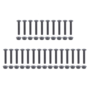 Gói 25 đa năng m8x60mm Đầu phẳng bu lông với mặt bích đai ốc khóa cho mạnh mẽ trong nhà và ngoài trời buộc