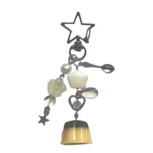 Retro Y2K Jelly Acrylic Keychain Charm Hanging Decoration for Bags Phones and Gifts Soft Lightweight Accessory