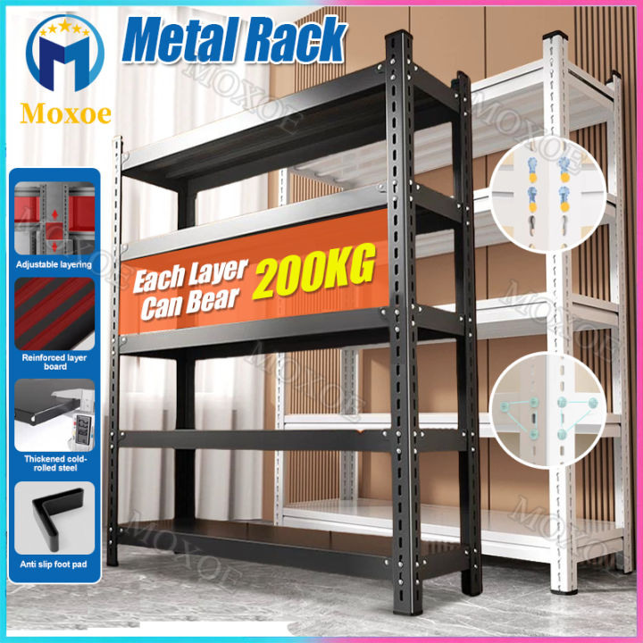 【Oversized 120X40X200cm】5/6/7 Layer Metal Rack Steel Self Heavy Duty ...