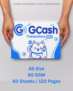 120 Pages GCASH Tracker Notebook | GCASH Notebook | 80 GSM | 120 Pages | Wire Bounded |