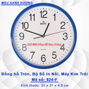 Đồng Hồ Treo Tường KIM TRÔI EASTAR Cao Cấp – Bảo Hành 1 Năm – Tặng Pin Maxell