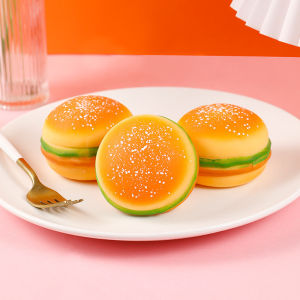 Annies Sphere Realistic Burger Squishy Toy Stress Relief Slow Rebound Fun Food Squeeze Play