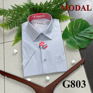 Áo Sơ Mi Modal Ngắn Tay Trơn Màu Dáng Regular Vĩnh Tiến 365 Áo Phom Suông Vạt Ngang