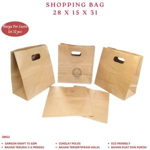 Tas Belanja Paper Bag 28X15X31 Tas Belanja (Isi 12 Pcs-DBG2)