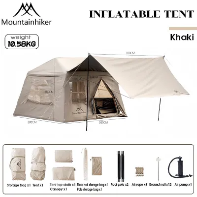 MOUNTAINHIKER Portable Inflatable Camping Tent Windproof Waterproof Four Seasons Moisture Proof Outdoor Camping cabin tent SZK1128
