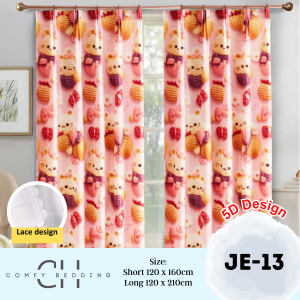 Comfy Bedding SemiBlackout Door Curtain Window Hook Type Modern Langsir Tingkap Tirai Bilik Langsir Pintu KC#1