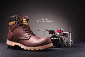 sepatu safety boot pria caterpillar holton proyek hikingadventure best seller cuci gudang