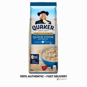 Quaker Quick Cook Oatmeal 800g Instant Oats High Fiber Breakfast Porridge