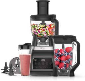 Ninja ชุดเครื่องปั่น 3-in-1 Food Processor พร้อมโถ 3 ขนาด (1.8 L Bowl 2.1 L Jug 0.7 L Cup) ระบบ Auto-iQ 1200W