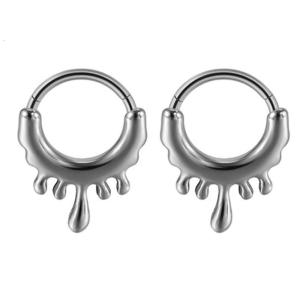 Pack of 2 Stainless Steel Septum Rings Fashion Body Nose and Ear Piercing Fashion Accessory for Daily