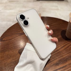 Glass Camera Protector Case for iPhone 16 Pro Max Ultra Thin Slim Matte Soft TPU Cover for iPhone 15 13 12 11 14 Pro Max 16 Plus