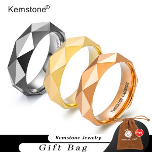 Kemstone Fashion 6mm Tungsten Steel Ring for Men