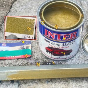 Sơn vân bông Inter sơn sần màu vàng (900gr) mã 8811