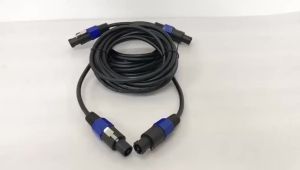 (HD1)Speakon Male to Male DJ Speaker Cable 1.6mm2 Twist Lock for Audio Stage Amplifier XLR Professional Kabel Speaker DJ Speakon Jantan ke Jantan 1.6mm2 Twist Lock untuk Pentas Audio Penguat XLR Pro