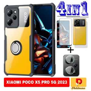 PROMO PAKET 4 IN 1 CASE XIAOMI POCO X5 PRO 5G / POCO X5 5G / POCO M5S 2022 SOFCASE SUPER SLIM EXCELLENT CINCIN RINKG