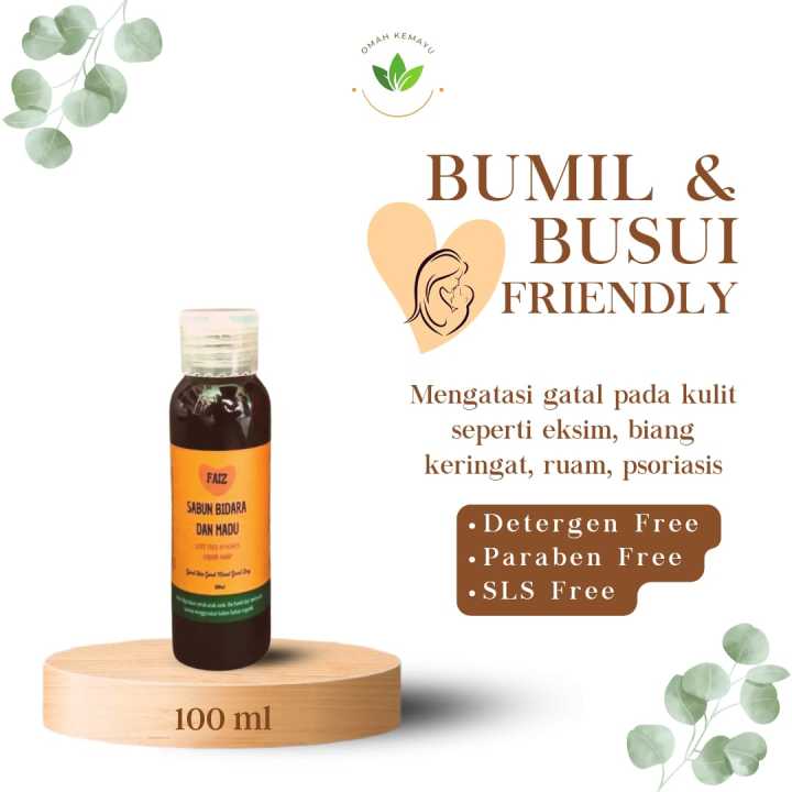Sabun Cair Untuk Kulit Sensitif, Getal-gatal, Dermatitis, Jerawat punggung,  Alergic Deterjen| Sabun Bidara & Madu FAIZ| Natural HandMade Soap
