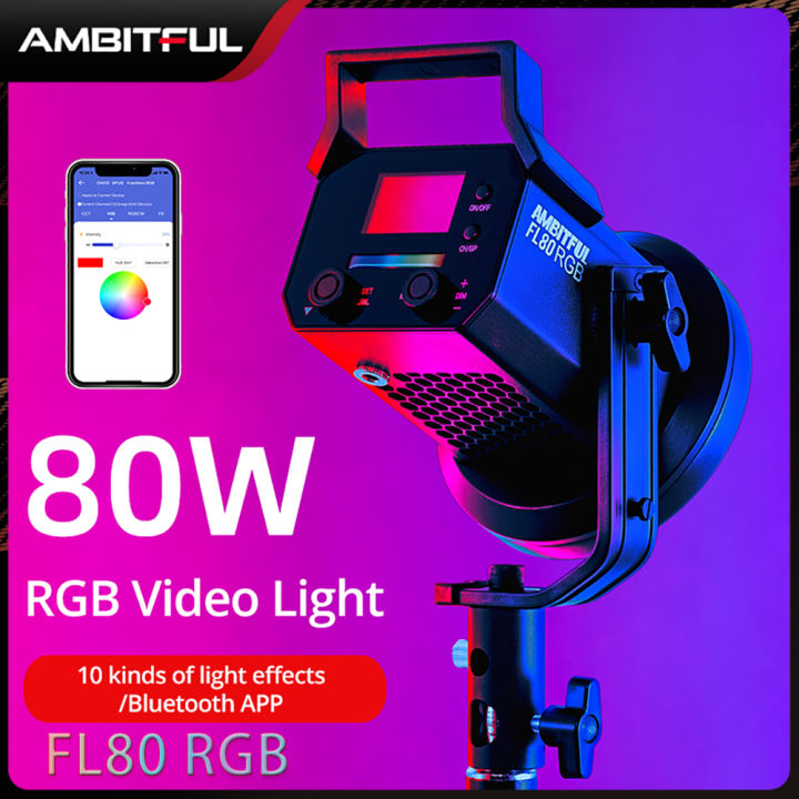 AMBITFUL FL80 RGB 80W 10000K LED Video Light Modeling light Balanced ...
