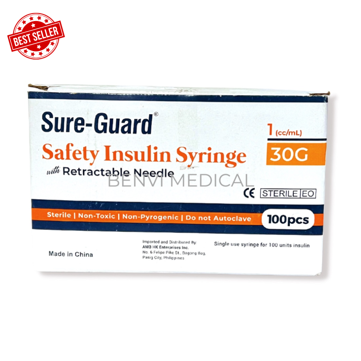Insulin Syringe Sure-Guard 1cc/ml 30G/29G 100's | Lazada Philippines