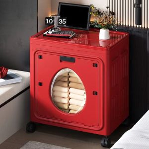 ROBERTA Flip-Top Design Folding Storage Box Large Capacity Space Saving Clothing Storage Cabinet Multi-functional with Wheels Clothes Organizer For Living Room