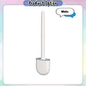 [iRojak] Flexible Head Silicone Toilet Brush and Holder Set Dead Angle Cleaning Tool 软胶马桶刷 Berus Tandas - HL22