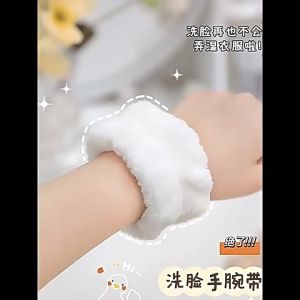 Face Wash Headband Hair Band Wristband Absorbent Makeup Cekak Rambut Penyerap Air Pergelangan Tangan 洗脸防湿吸水束发带手腕带洗漱化妆头套