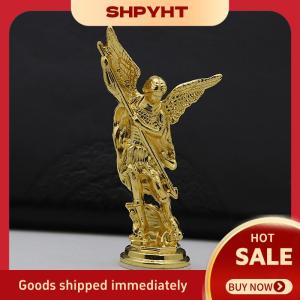 SHPYHT 1PC thủ công cho phòng nhà Tabletop Máy tính để bàn Saint Michael figurinethe Tổng lãnh thiên thần đánh bại Satan người giám hộ tượng