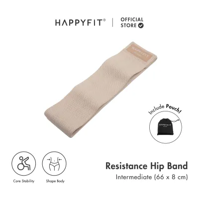HAPPYFIT [FREE Pouch] Resistance Hip Band - Anti Slip Band Squat