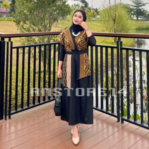 (READY STOCK) Dress Couple Tenun Kondangan Prewedding Naumy Gold - Baju Tenun ANSTORE14