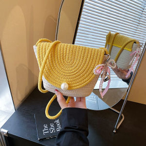 Korean Woven Phone Purse - Mini Crossbody Bag for Women