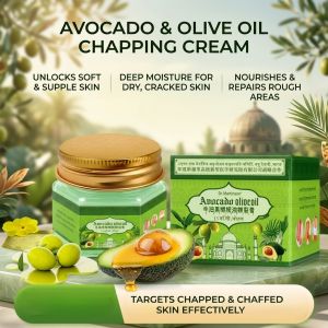 Moisturizing Hand Cream Anti Crack Cream Avocado Olive Oil Formula Repairs Dry Cracked Skin Hand Foot Care Treatment