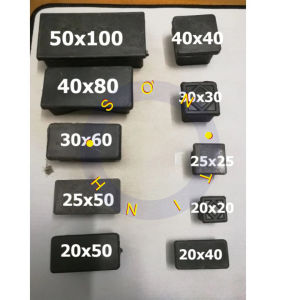 Đầu bịt sắt hộp bên trong chất liệu nhựa nút bịt đầu ống nắp chụp đầu phi