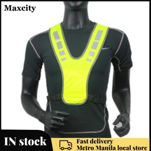 【Maxcity Fast delivery】 5Pcs Reflective Running Vest High Visibility Vest Adjustable Lightweight Running Vest Safety Vest Cycling Accessories