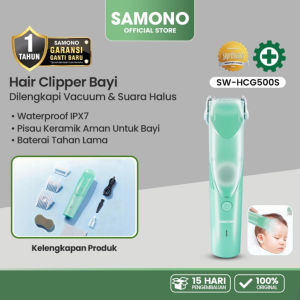 SAMONO Alat Pencukur Rambut Otomatis Tidak Bising 3 Mode Potong Rambur Tahan Air SW-HCG500S SW-HCG320 Green