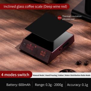 BINCOO Coffee Electronic Scale Smart Screen Display for CoffeeTiming and Weighing Italian Manual Pour Over Equipment