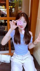 64MPCamera with Screen HD 1080p Portable Video Recorder with Flash Light Battery Dock Retro Ultra Compact Digital Camera