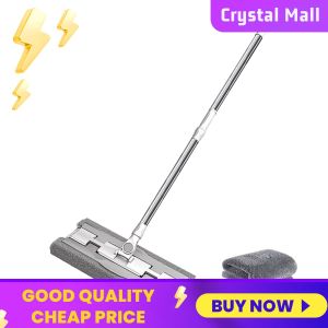 COD [Free Shipping] Eco-Friendly Flat Mop with Reusable Microfiber Pads and Easy-to-Use Scraper for Eco-Conscious Home Cleaning