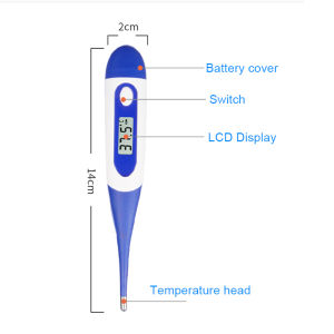 Baby Digital Thermometer Soft Head Rectal Oral Armpit Display Screen Accurate Fever Household For Infant Adults