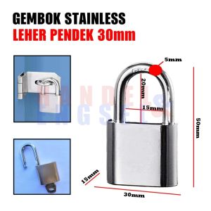 Gembok Stainless Anti Karat/Anti Maling- Gembok Pintu rumah