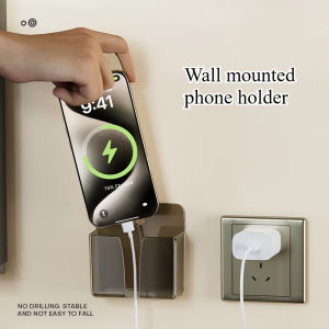 Universal Wall Mounted Phone Holder Organizer Storage Box Charge Storage Box Organizer TV Remote Control Hanging Bracket