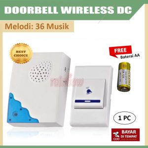 Bel Rumah Tanpa Kabel Bel Pintu MurahWireless Doorbell DC 36 Ringtone Musik Door Bell Nirkabel