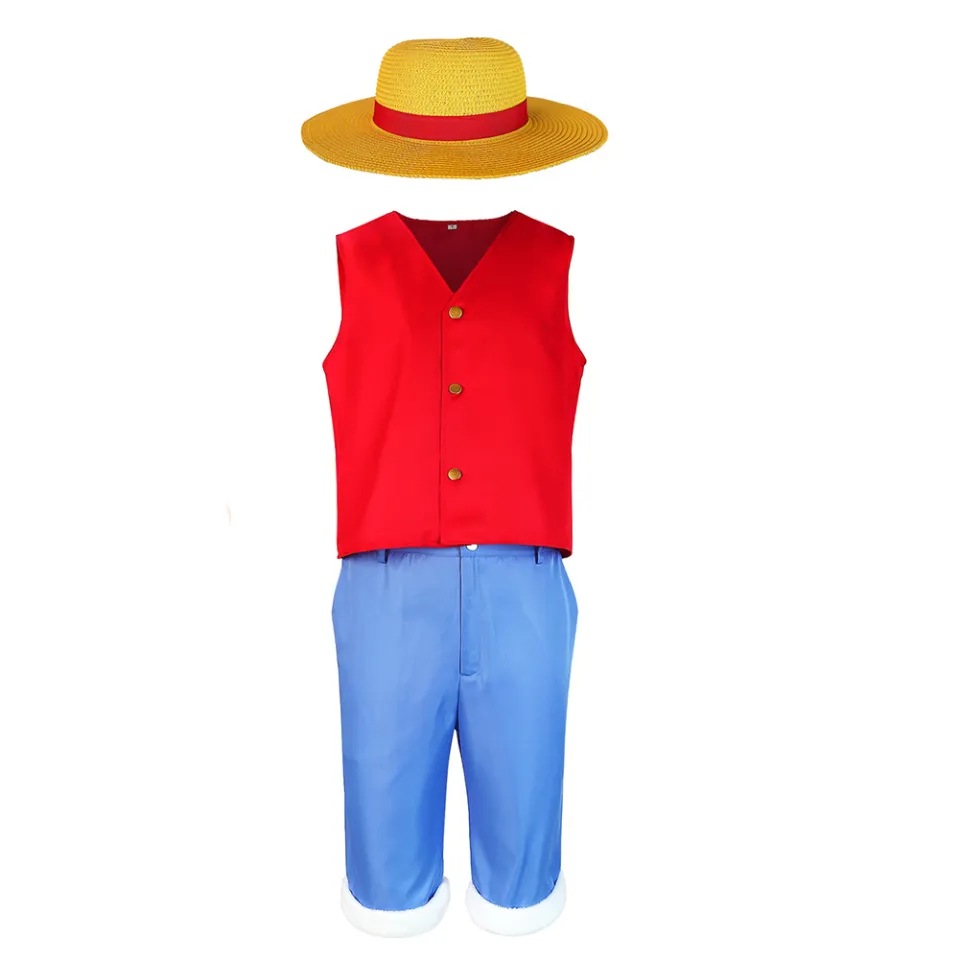 One Piece Monkey D. Luffy Cosplay Costume Outfits Halloween Carnival Suit