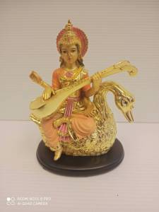 พระแม่อุมานั่งห่านถือพิณขนาดสูง5.5นิ้ว