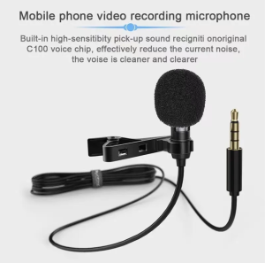 V2S KM002 3.5mm Portable External Microphone Mic Hands-free Mini Wired Clip-on Lapel Lavalier For PC