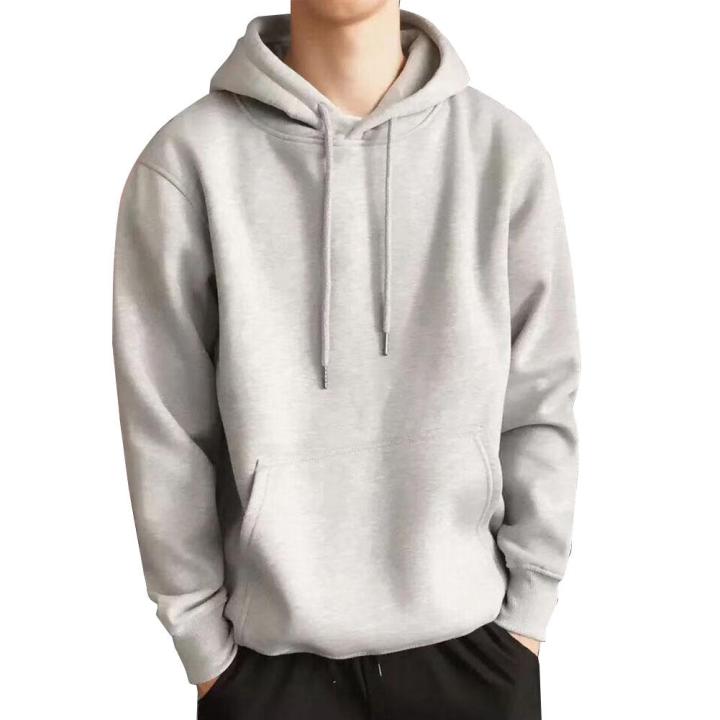 Men Kangaroo Pocket Plain Colour Sweaters Hoodies for Winter Sports Casual Lazada Singapore