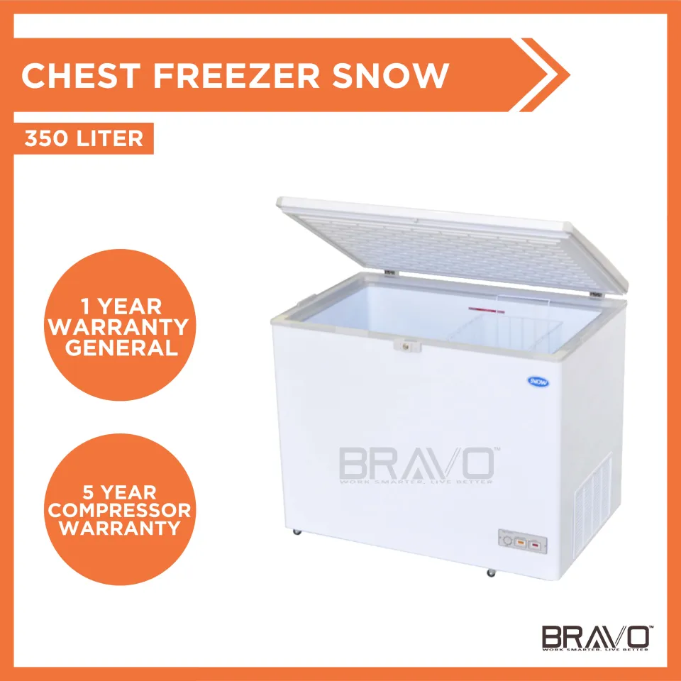 SNOW LY350LD Chest Freezer Top Opening 350 Liter Deep Freezer Peti