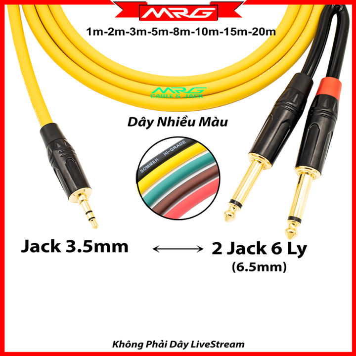 Dây 3.5 Ra 2 Đầu 6 Ly, dài 1m-2m-3m-5m-8m-10m-15m-20m, dây phát nhạc 3. ...