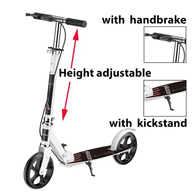 AENXRD Aluminum Scooter Foldable Scooter For kids adult youth Outdoor Fitness scooter Height Adjustable with Handbrake