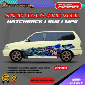 DECAL ALL KIJANG PHANTHER BRIO AVANZA INNOVA AYLA - FREE CUSTOM NAMA - LGX 05