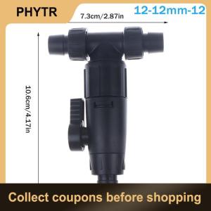 【PHYTR】 Aquarium Accessories 12 16mm Double Tap Quick Release Connector Fish Tank Hose Pipe 3-Way Valve Aquarium Filter Connector